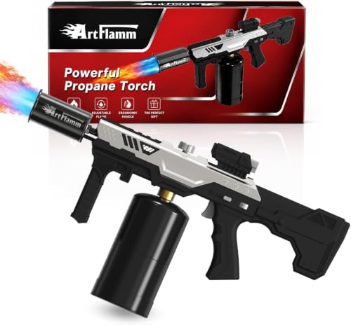 Image of ARTFLAMM Upgraded Propane Torch Gun with One-Touch Max Flame Boost, Heavy Duty Blow Torch with Trigger Control for BBQ, Fire Starting, Grilling, Searing Steak & Outdoor Use (Tank Not Included)