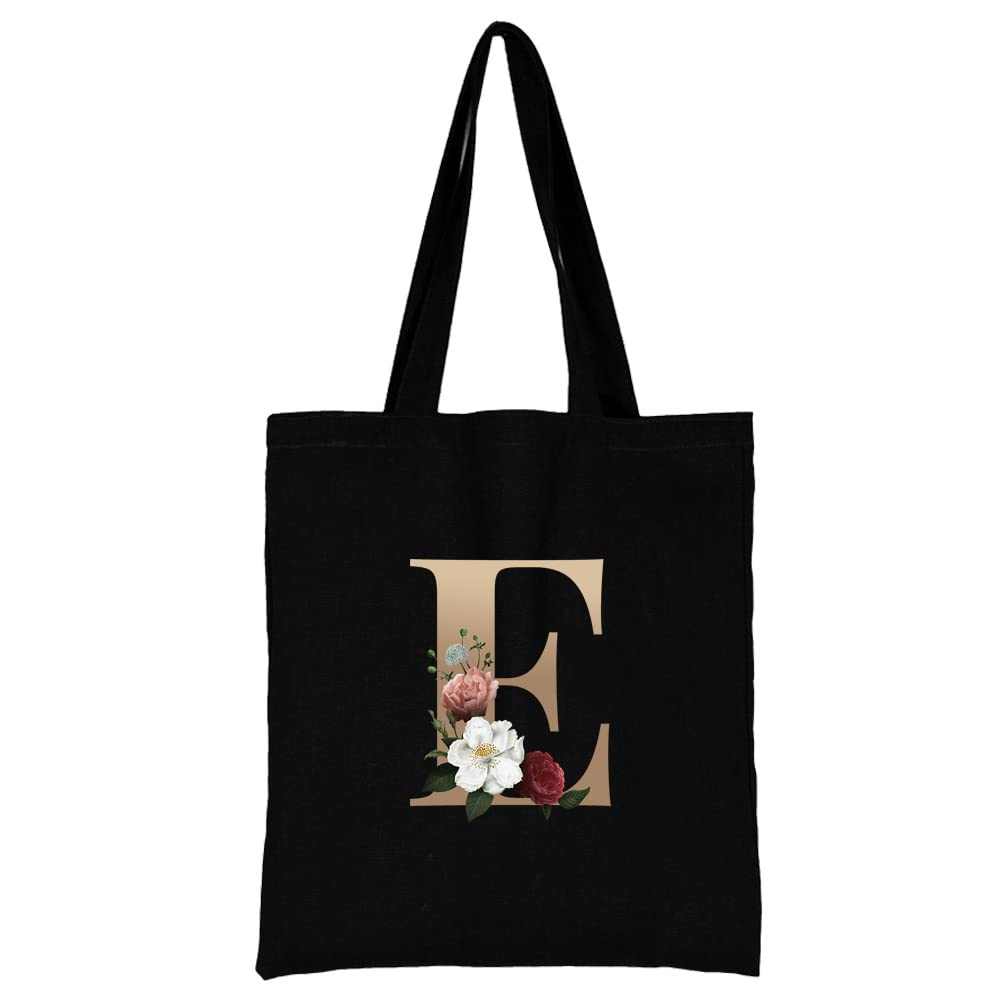 26 Letter Printed Canvas reusable grocery bags, Foldable Casual Travel HandBag, Shoulder Beach Tote Bags, Shopper bag eco friendly super strong washable Storage bags Shopping bag Canvas bag for Women