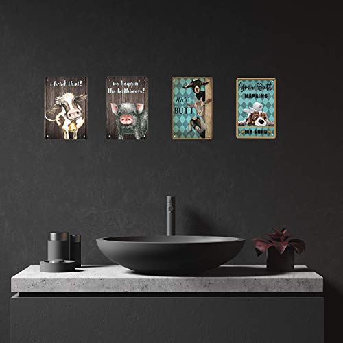 Nice Butt Goats Tin Sign Wall Art Canvas Print Funny Vintage Retro Poster Paintings Cute Goats Home Bedroom Bathroom Decor Picture Vertical,8X12Inches. #TOP6