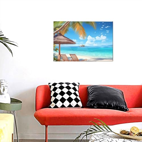 Vacances plage sur une toile pour illuminer une chambre sombre