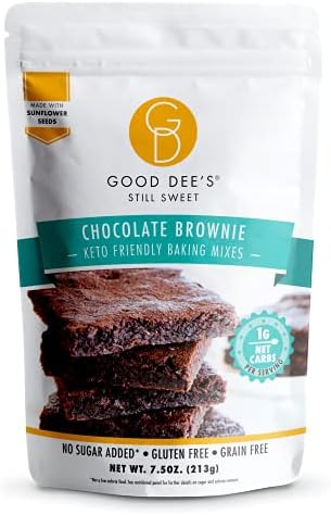 Good Dee's Chocolate Brownie Mix | Keto Baking Mix | Sugar-Free, Gluten-Free, Grain-Free, Nut-Free, Soy-Free & Low Carb Baking Mix | Diabetic, Atkins & WW Friendly (Pack of 1)