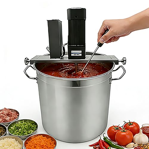 Máquina saltadora vertical con base de olla caliente, equipo de agitación for procesamiento de base con velocidad ajustable, raspador de 4 cuchillas, motor de cobre puro, evita que se pegue