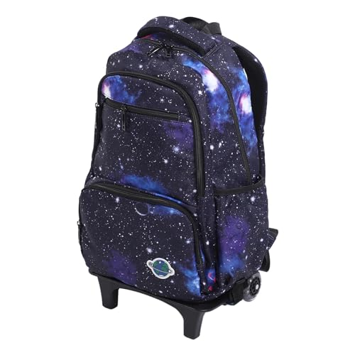 Aoaoy Mochila con ruedas de gran capacidad con doble asa y 2 ruedas, mochila con ruedas transpirable multicapa para la escuela y viajes, por defecto