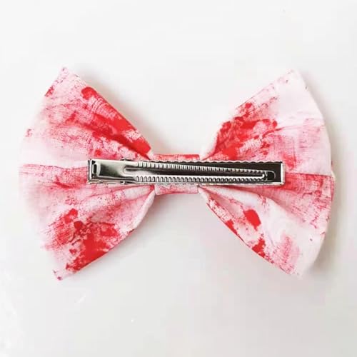 2 Piezas Pinzas de Pelo Halloween con Lazos Sangrientos y Manchas de Sangre Para Mujer y Niñas miniatura 2