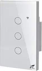 Interruptor Inteligente 3 Botões JWCOM Smart 433mHz - Alexa, Google e Siri