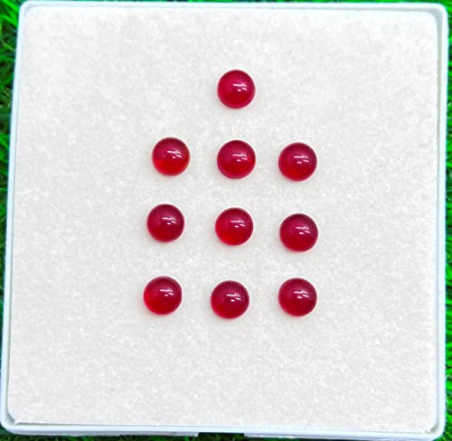 Loose Gemstone 10Pieces Red Spinel Chalcedony 10 Pieces Stone Size 8X8Mm Shape Round Cut Smooth Making, Beading & Craft Supplies 7$St03D33 #TOP4