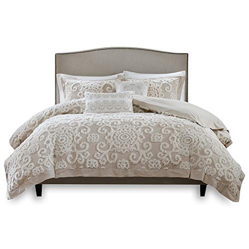 Harbor House Cotton Comforter Set - Trendy Tufted Textured Design, All Season Down Alternative Cozy Bedding with Matching Shams, Suzanna Taupe Full/Queen(92"x96") 3 Piece - Image 7