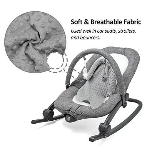 Image of Pea Pod Car Seat Head Support Infant Baby Carseat Head Support & Strap Covers for Newborns Ultra Soft Minky Dotted Fabric Infant Car Seat Cushion Perfect for Baby Carseats, Strollers, and Bouncers