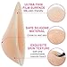 Vollence One Piece B Cup Teardrop Silicone Breast Forms Mastectomy Fake Boobs Bra Enhancer Inserts Concave Bra Pads - Nude