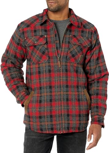 Legendary Whitetails Men's Sherpa Lined Shirt Jacket Flannel Shacket Fully Insulated3