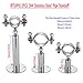 RITUIPIO 2PCS wall Mount Ceiling Mount Pipe 304 Stainless Steel Pipe Supports Pipe Standoff Adjustable Height 30-60mm（1.18