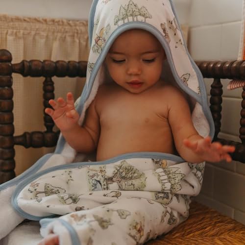 Image of Copper Pearl Premium Knit Hooded Bath Towel Hundred Acre Wood