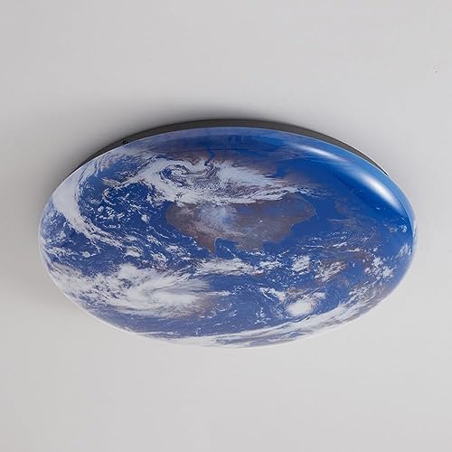 Plafón de techo nórdico circular de 15 pulgadas con iluminación LED azul para niños 2