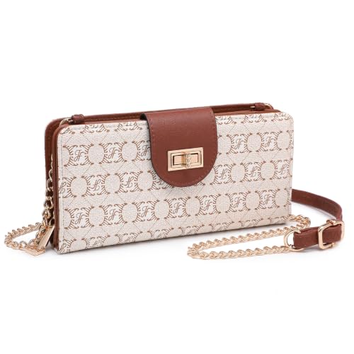 Image of Classic Crossbody Bag for Women, Small Chain Strap Wallet Purse with Phone Compartment & Card Slots