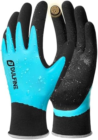 DULFINE 100% Waterproof Winter Work Gloves for Men and Women,Foam...