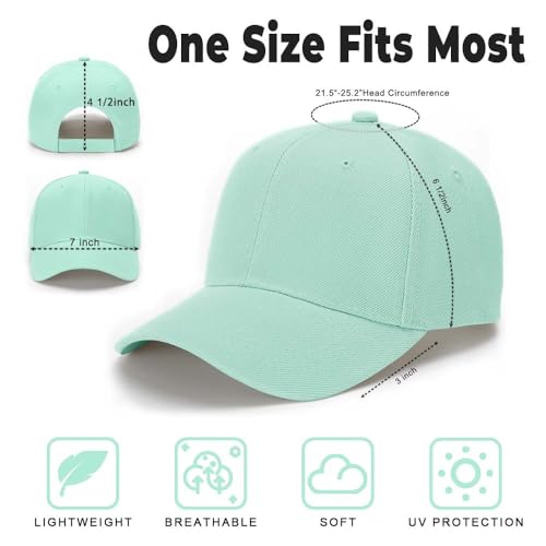 Image of ZH Plain Adjustable Baseball Cap - Lot of 12 Unisex Blank Design Caps