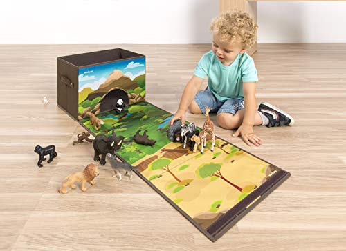 Miniland- Forest & Jungle Box: Baúl de almacenaje