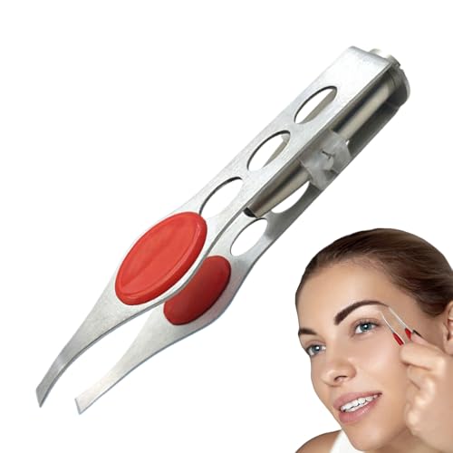 Pinzas con Luz LED – Pinzas de Precisión para Cejas, Eliminación de Vello Facial, Astillas y Vello Fino, Pinzass de Acero Inoxidable con Luz para Maquillaje, Aseo y Cuidado Personal