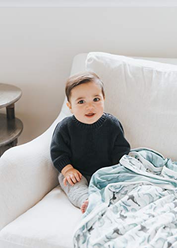 Large Premium Knit Baby 3 Layer Stretchy Quilt Blanket"Kai" by Copper Pearl - Image 4