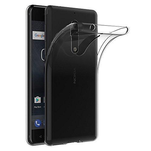 MaiJin Funda para Nokia 5 (5,2 Pulgadas) Resistente a arañazos TPU Cubierta de Delgada Capa de Silicona en la Parte Posterior