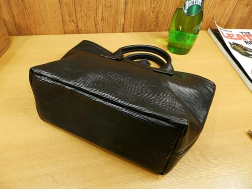 XSサイズ上品な水シボ柄レザーのミニトートバッグ黒ハンドメイド本革