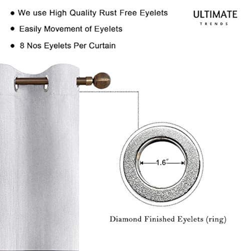 Image of Ultimate Trends Ombre Blackout Curtains for Bedroom Room Darkening Curtains for Living Room,Energy Saving,Thermal Insulated Grommet Window Drapes, Navi Blue and Greyish White, 6 FEET,2 Panels