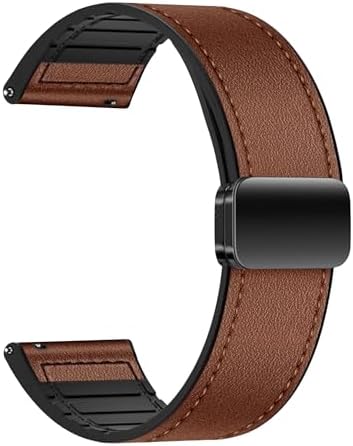 ACM Watch Strap Leather Magnetic Silicone 22mm compatible with Oneplus Watch 2r Smartwatch Belt Luxury Band Brown
