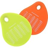 NIYANGLE 2 Stück Silikon Teigschaber Spachtel mit Edelstahlkern Flexibler Küchenhelfer zum Backen und Teigschaben Oval und Rund für Hobbybäcker und Gebäck Zufällige Farbe