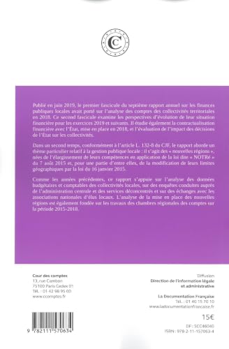 Les finances publiques locales 2019 - Rapport sur la situation