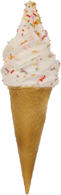 Fake Vanilla Swirl Ice Cream Cone