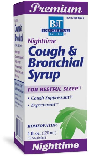 Nature's Way Boericke & Tafel Nighttime Cough & Bronchial Syrup, Cough Suppressant††, Promotes Restful Sleep††, 4 Fl. Oz #TOP8