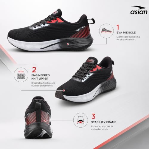 Image of ASIAN Powerplay Carbon-39 Men's Running Shoes | Breathable Knit, High-Rebound Midsole with Carbon Plate for Daily Runs & Active Use