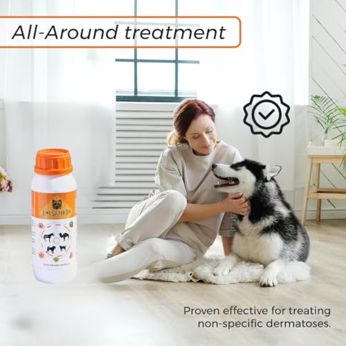 Classic's Lime Sulfur Dip - Pet Care for Itchy and Dry Skin - Xtra Strength Formula - Safe Solution for Dog, Cat, Puppy, Kitten, Horse (16 fl oz)