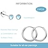 Silver Stud Earrings Set for Women, 21 Pairs Hypoallergenic Flat Back Earrings, Stainless Steel Cartilage Helix Ear Piercing, Suitable for Men and Women. #1
