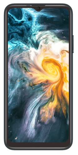 Logicom - Smartphone Double Sim Le Solar, avec câble USB, 4Go de RAM et 64 Go de ROM, Écran 6,517' Android 12, Reconnaissance faciale et Empreinte Digitale, Dimension 16,5 x 7,7 x 0,9 cm, Bleu Foncé