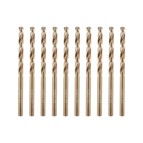 Duraherra Cobalt Drill Bits Set 3mm 10-Pieces, M35 HSS Metric Jobber Drill Bit Set with Plastic Case for Stainless Steel, Metal, Aluminium, Tile, Wood, Plastic and Iron