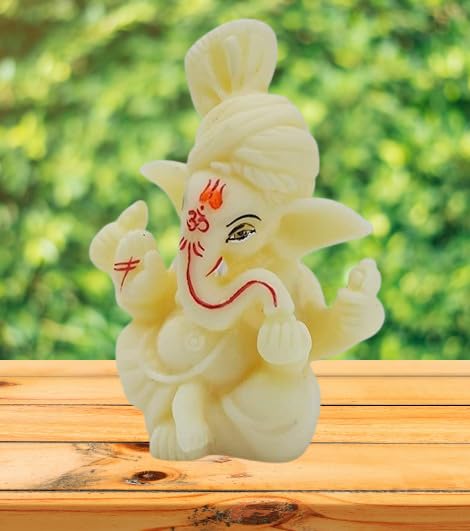 Ganesh Murti statuette décorative en céramique, le cadeau idéal de pendaison - 4