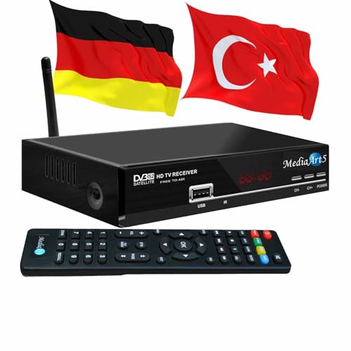Türkische TV Sat Receiver MEDIAART-5 Full HD Astra + Türksat programmiert WLAN