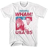 COTTON Wham George Michael USA Tour 1985 Men\'s T Shirt Pop Music Concert Album Merch