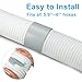 Portable Air Conditioner Exhaust Hose Coupler 5.9 Inch AC Exhaust Hose Connector Extender AC Hose Coupling Extension Support Clockwise and Counter Clockwise Threads for Air Conditioning Accessories