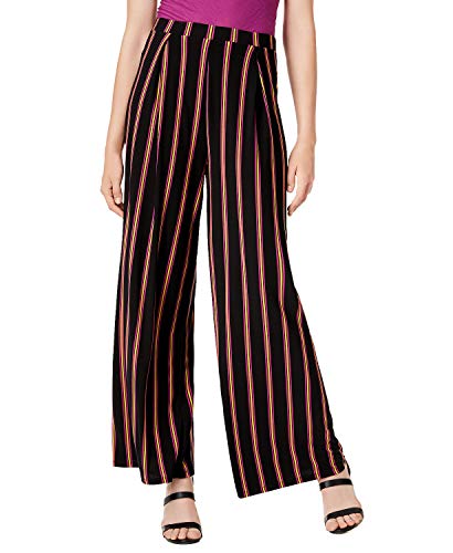 Bar III Striped Wide-Leg Pull-On Pants (Margarita, M)