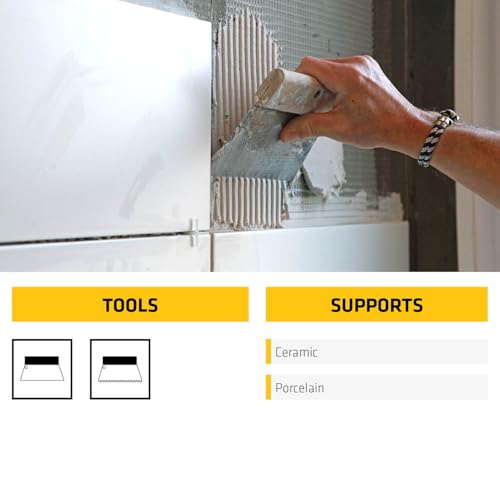 Everbuild 701 Non Slip Tile Adhesive – Ready Mixed – Acrylic Based – Easy To Apply – High Strength – White – 3.75kg