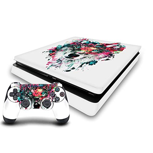 Skin Loup PS4 Slim Adhésif Vinyle sans Résidu Protection Manette DualShock 4