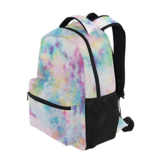 Grand sac à dos voyage et école rose tie-dye pour ordinateur portable, style moderne et urbain - 3