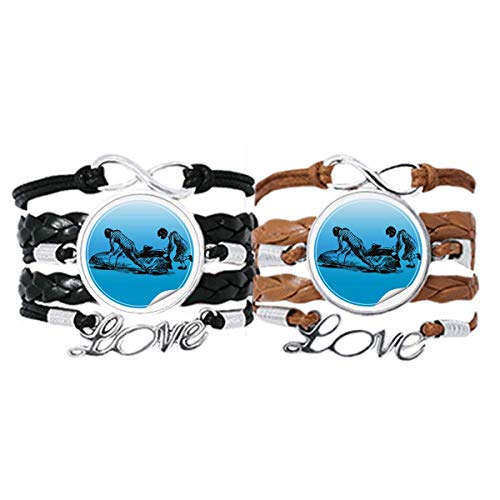 Bracelet de ski et de bottes en cuir double de haute qualité pour homme et femme