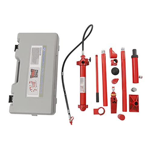 12 Ton Hydraulic Jack, Auto Body Frame Power Repair Kit with Long and Comfortable Handle and Solid Base, Autobody Frame Repair Power Tools for Automobile Bodies and Frames, Trucks