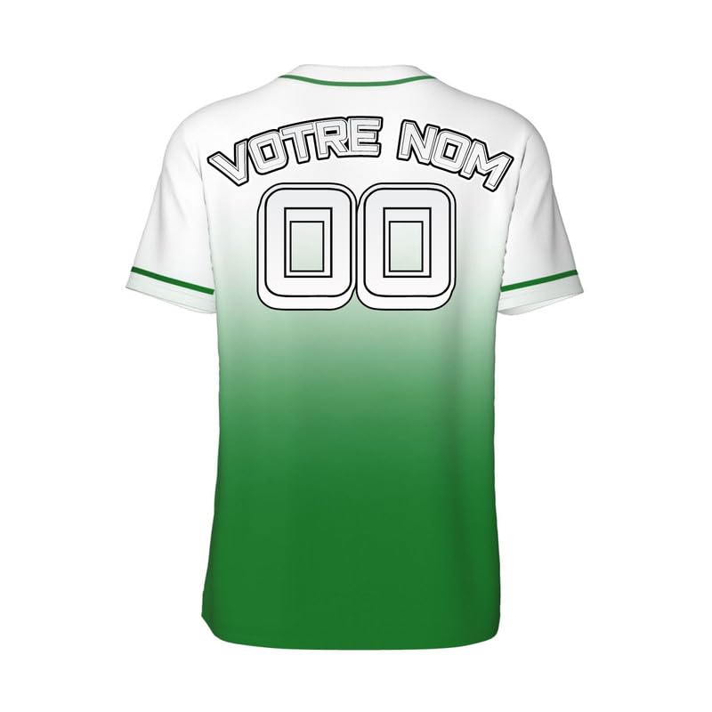 Maillot de Baseball Personnalisé avec Votre Nom, Numéro et Logo S-4XL pour Homme Femme Jeunes