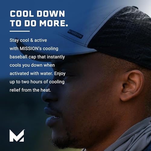 Image of MISSION Cooling Apex Hat - Unisex Baseball Cap - Lightweight & Adjustable - Cools Up to 2 Hours - UPF 50 Sun Protection