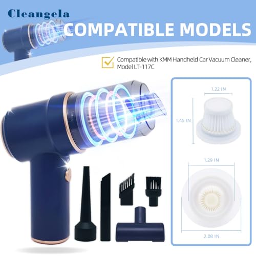 KMM LT-117C Car Vacuum HEPA Filter Replacement Pack