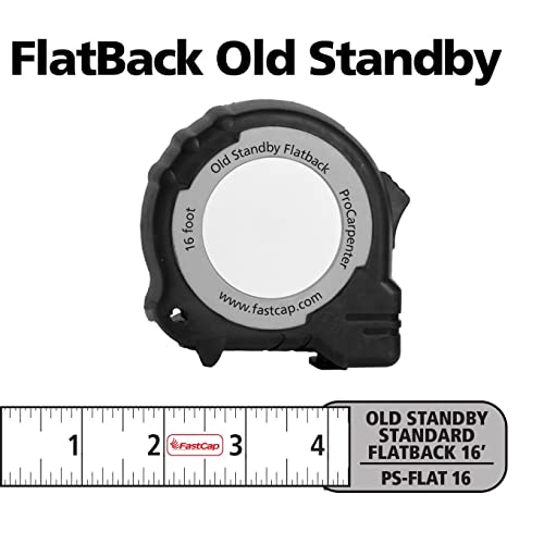 Fastcap Old Standby Metal And Plastic 16-Foot Flat-Back Standard Tape Measure #TOP4